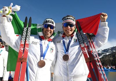 Cross-country skiing: Federico Pellegrino and Elia Barp on the podium in the team sprint TL