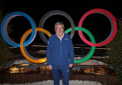 Thomas Bach visits Casa Italia in Cortina