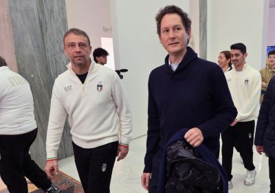 John Elkann visita Casa Italia a Milano