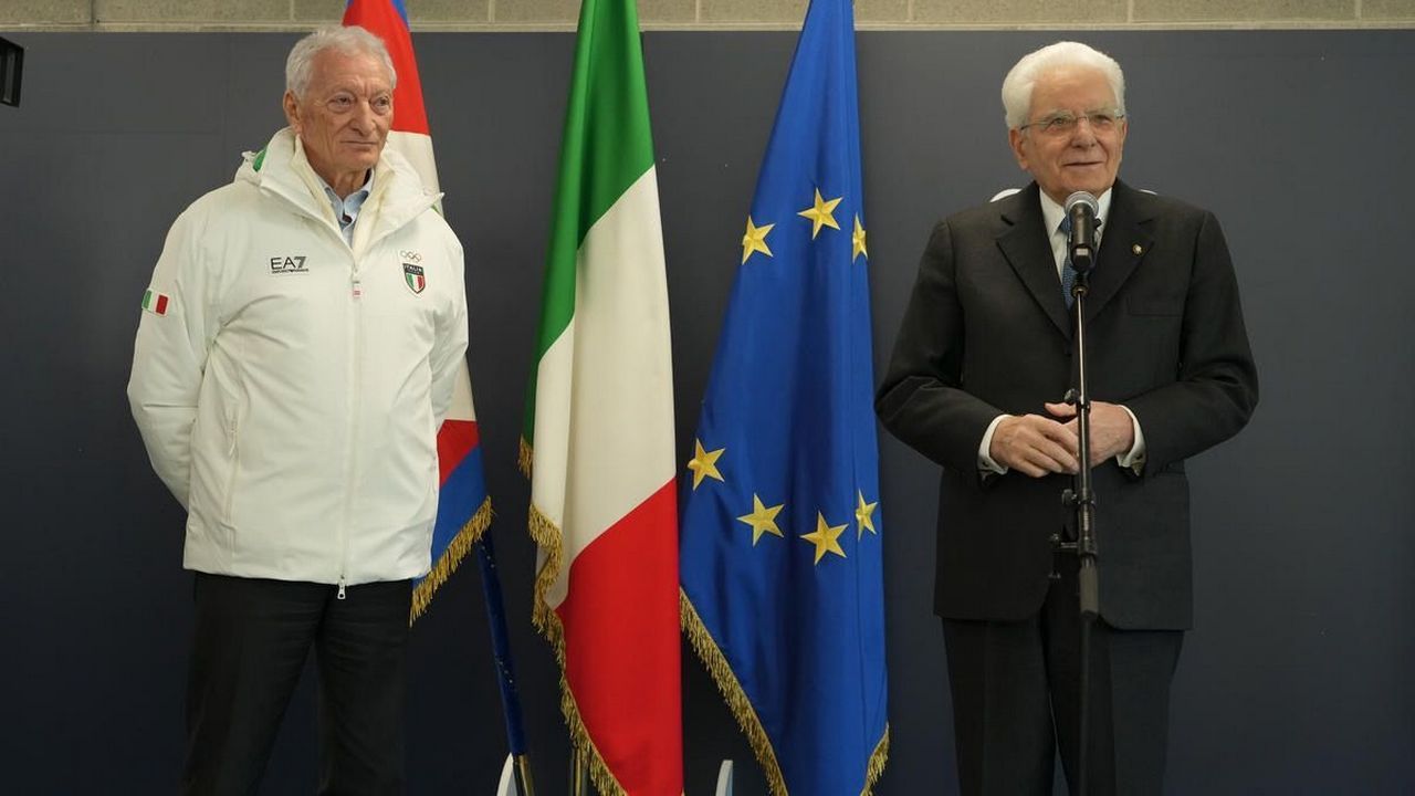 Il Presidente Mattarella visita il Villaggio Olimpico di Milano: 