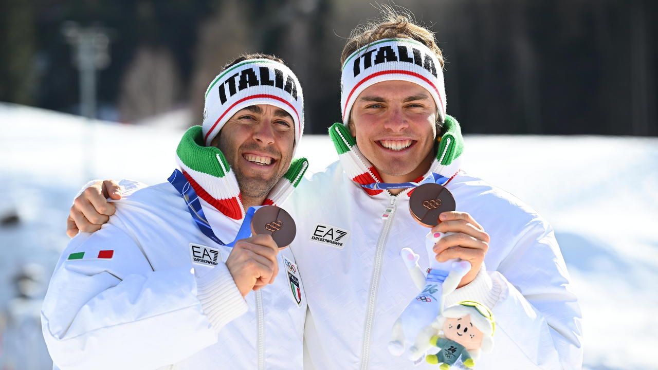 Barp e Pellegrino di bronzo nella team sprint TL: 25ª medaglia a Milano Cortina per l'Italia Team